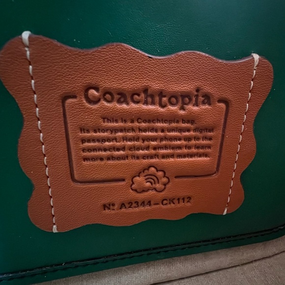 COACH Coachtopia Ergo Shoulder Bag in Mini Checkerboard Upcrafted Leather CK112 - Picture 14 of 14